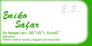 eniko safar business card